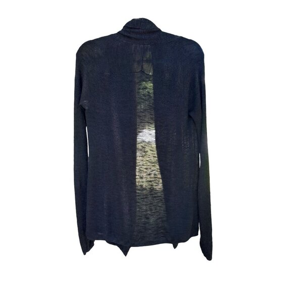 Banana Republic Easy Open Linen-Blend Cardigan Black Size M - Picture 7 of 9